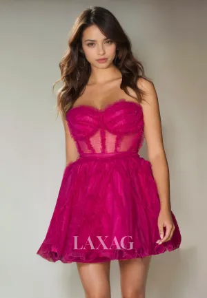 A-Line Sweetheart Tulle illsuion Elegant Party Homecoming Dress