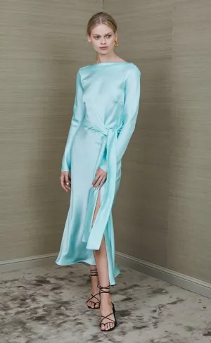 Agatha L/S Midi Dress- Cool Mint