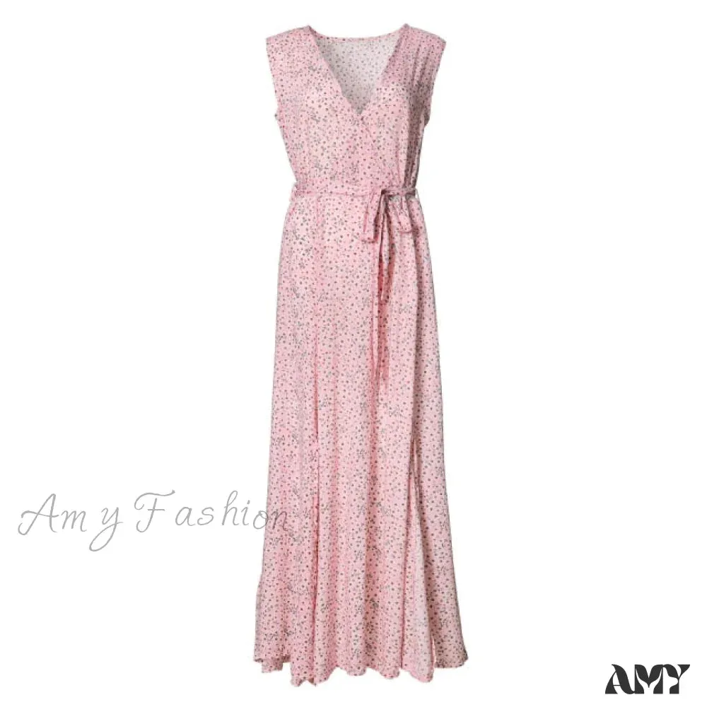 Amy Fashion - New Fashion Floral Print Maxi Dresses