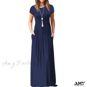 Amy Fashion - Short Sleeve Ladies Party Casual Dresses