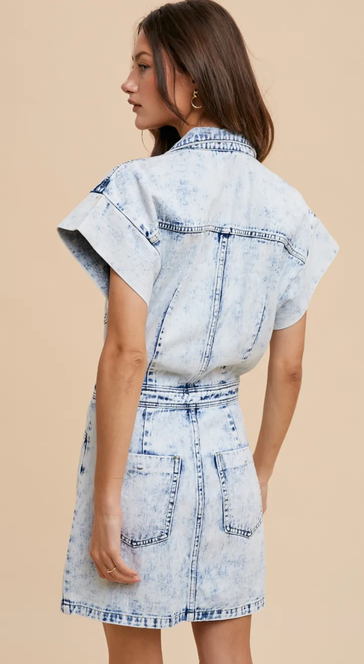 AnnieWear Button Down Denim Dress