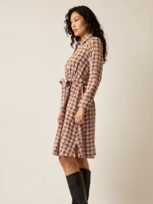 AW24 Daze Shirt Dress Autumn Check