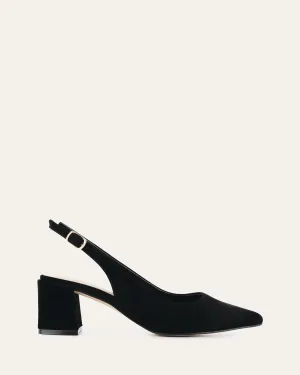 CARA LOW HEELS BLACK SUEDE