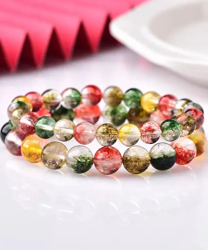 Casual Rainbow Crystal Beaded Bracelet ML1383