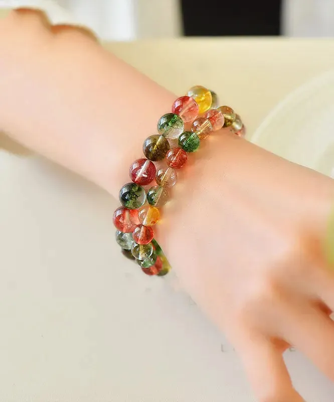 Casual Rainbow Crystal Beaded Bracelet ML1383