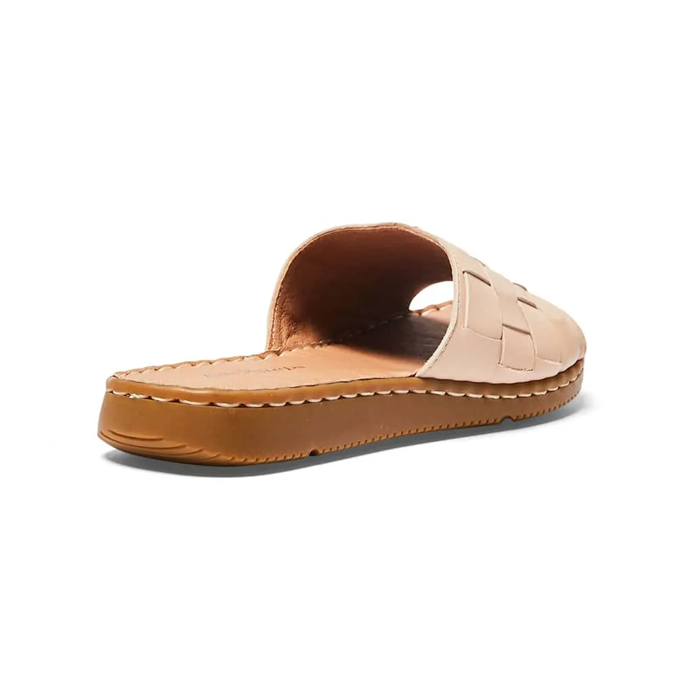 Flair Slide in Blush Leather