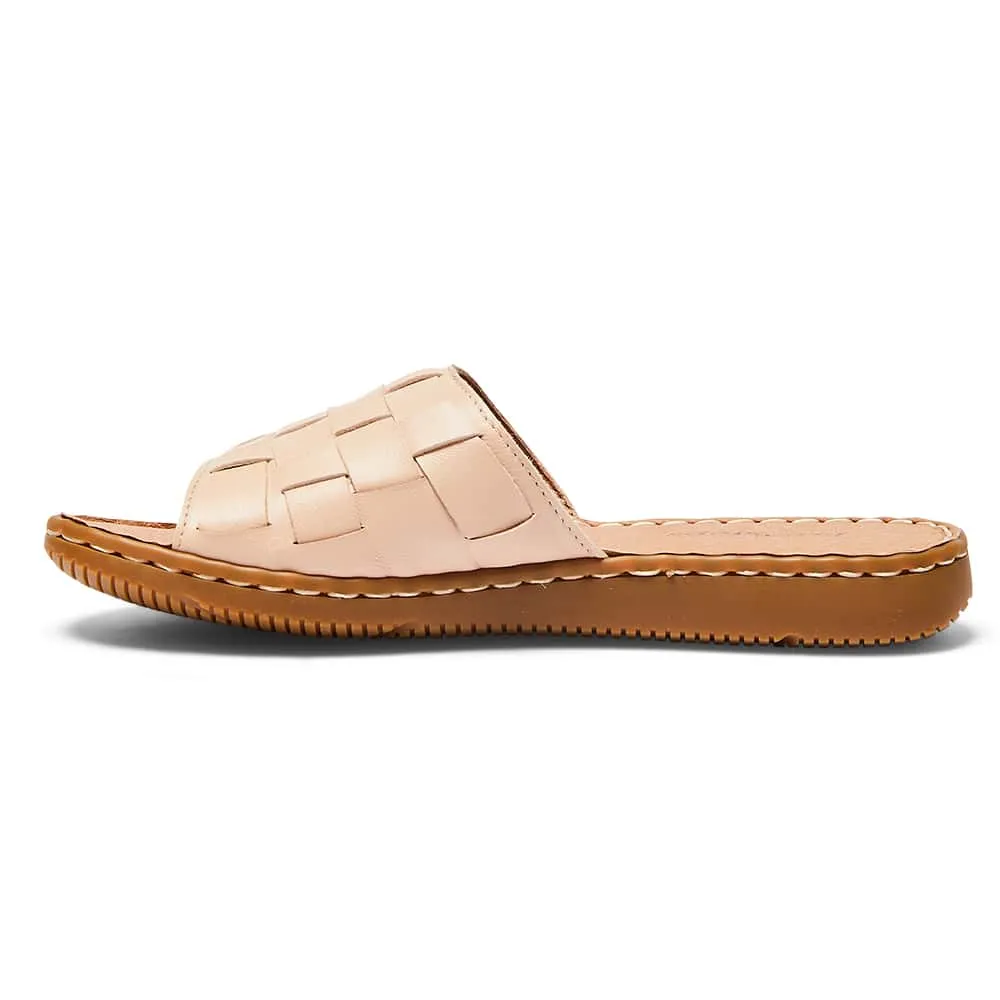 Flair Slide in Blush Leather