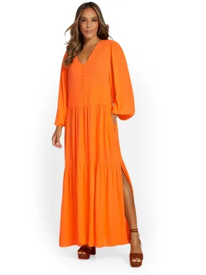 Flowy V-Neck Maxi Dress