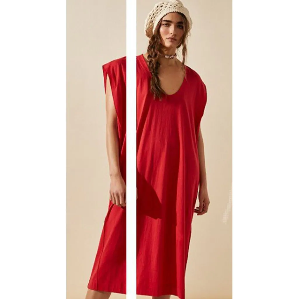 Free People NWT Carta Tee Shirt Midi Dress - Size XL