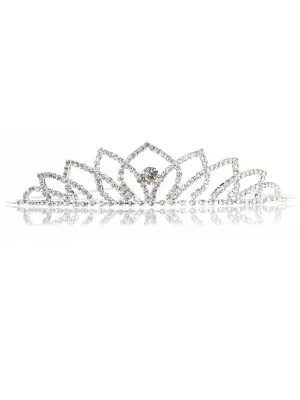 Girls Multi Color Central Crystal Rhinestone Wedding Pageant Tiara