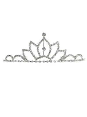 Girls Silver Rhinestone Wedding Pageant Tiara