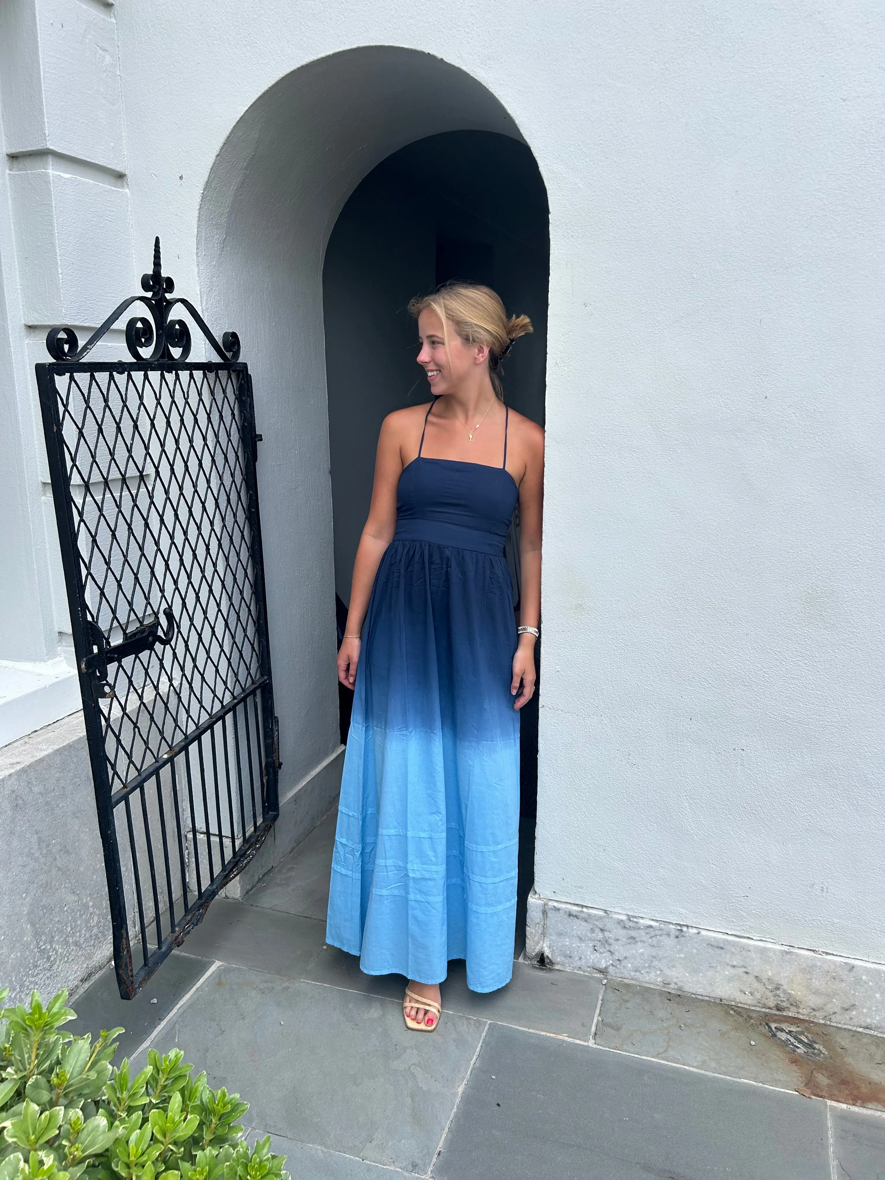 Hannah Maxi Dress Blue Ocean