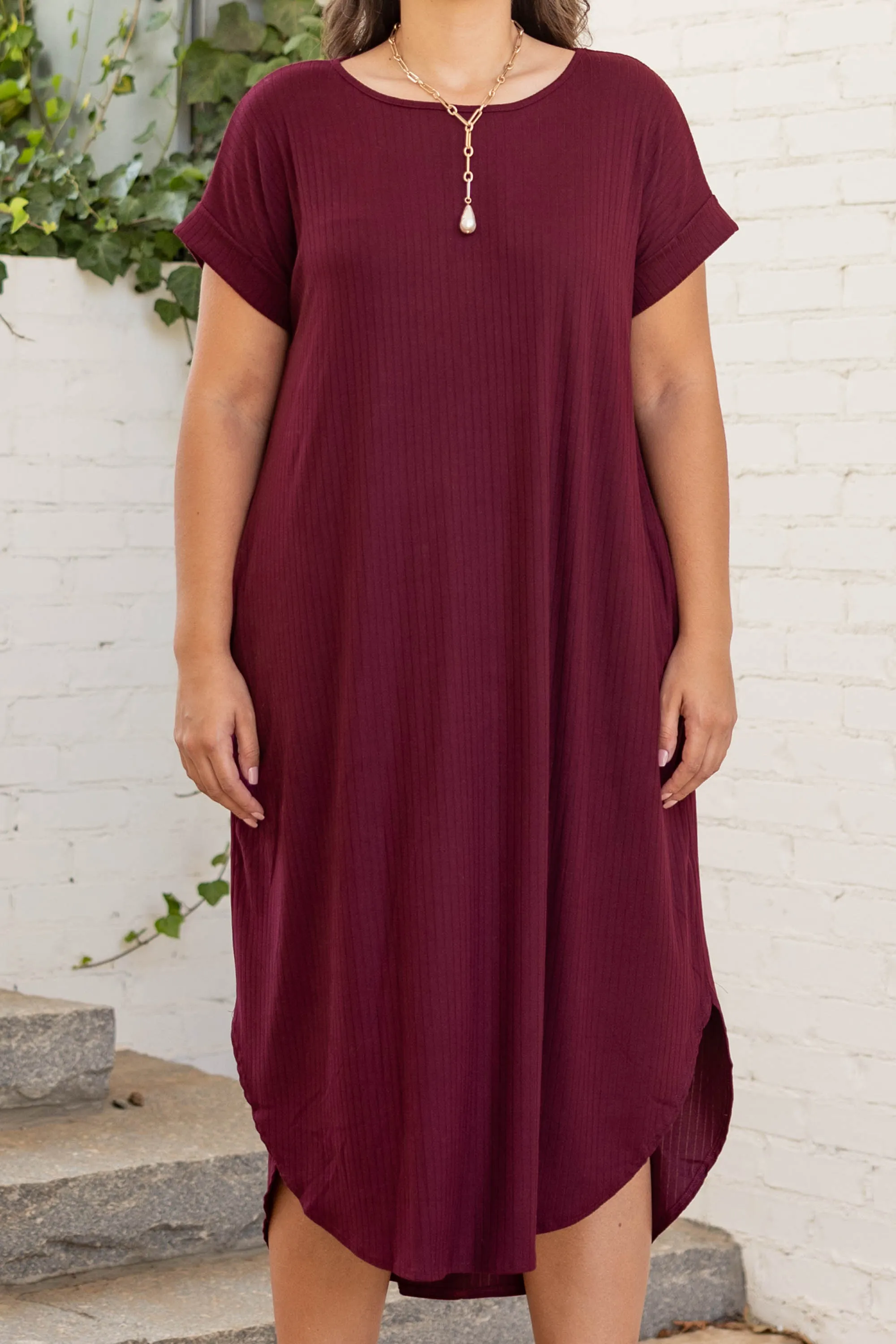 Here We Go Again Dress, Burgundy