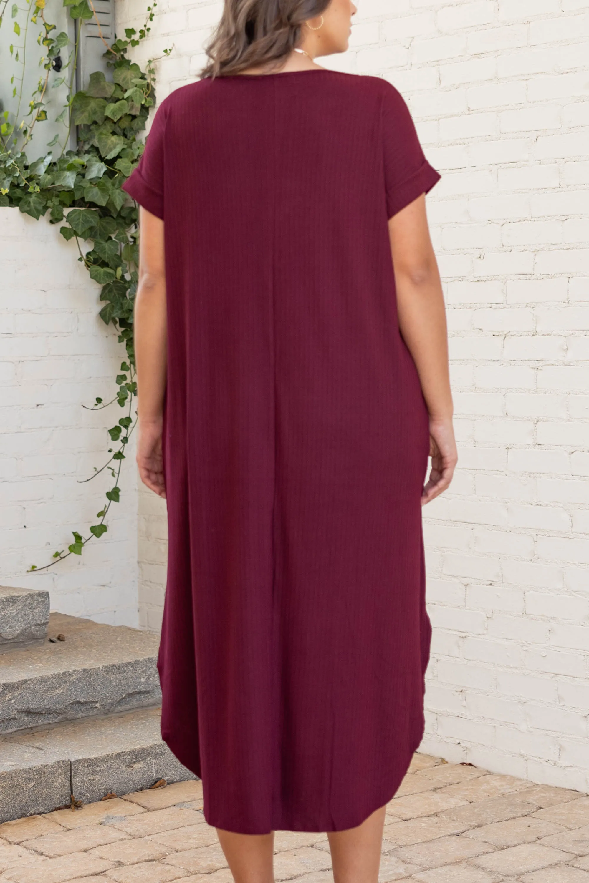 Here We Go Again Dress, Burgundy