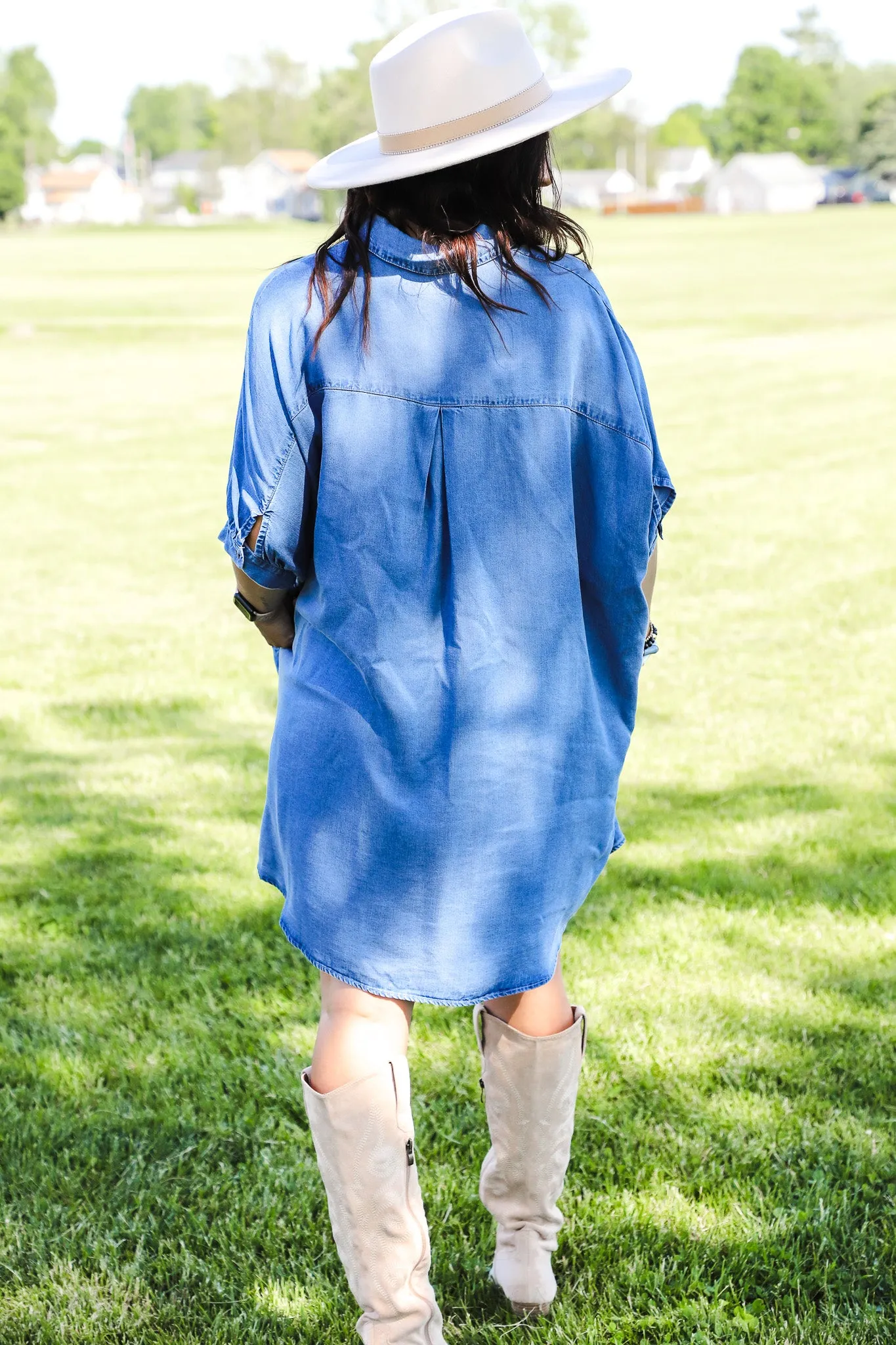 Kelly Denim Button Down Dress