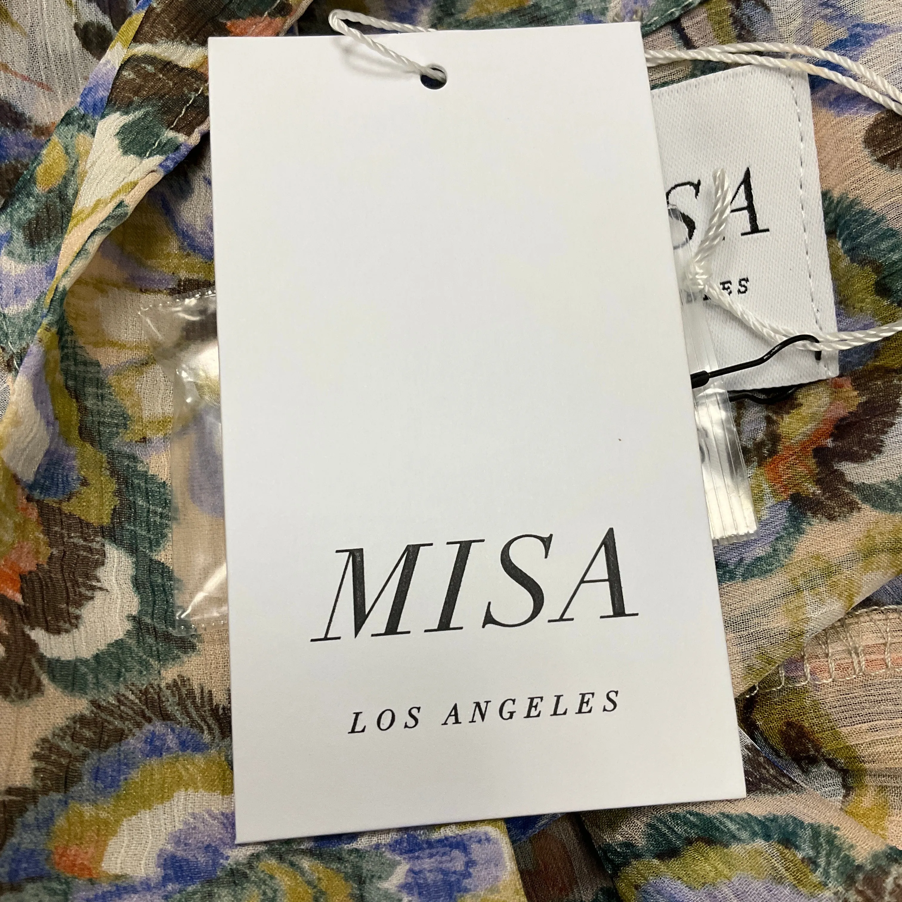 Misa Multi Floral Printed Chiffon Maxi Dress