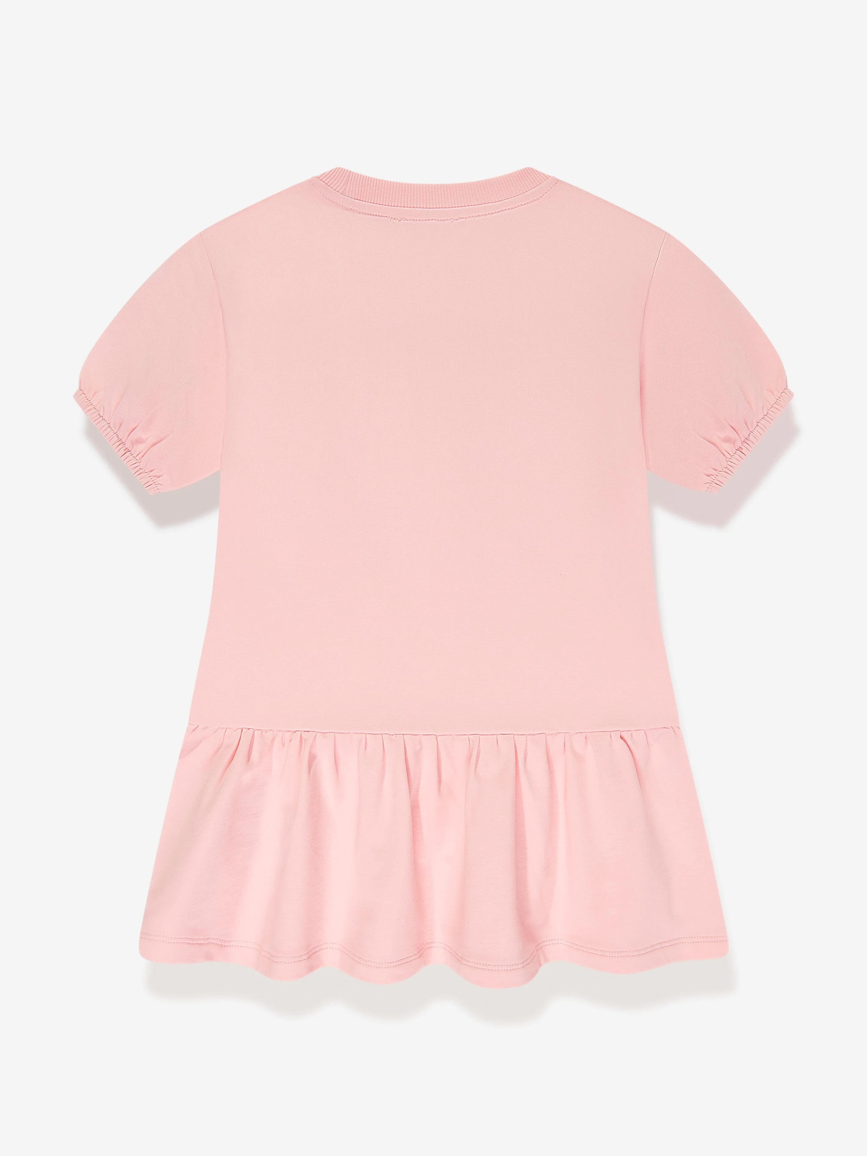 Moschino Girls Teddy Logo Jersey Dress in Pink