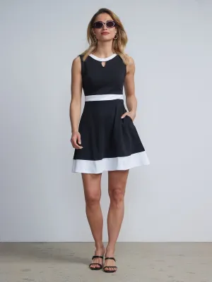 Piped Flare Dress - City Knits