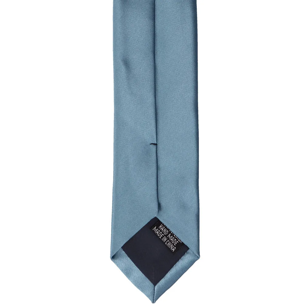 Serene Blue Premium Skinny Necktie, 2" Width