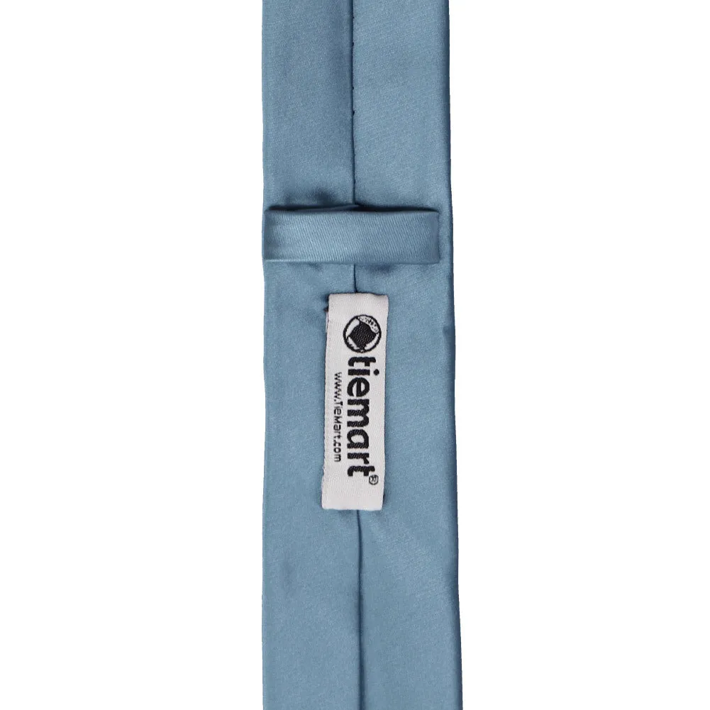 Serene Blue Premium Skinny Necktie, 2" Width