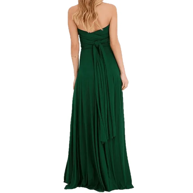 Sexy Formal Backless Convertible Maxi Dress For Multi Way Wrap