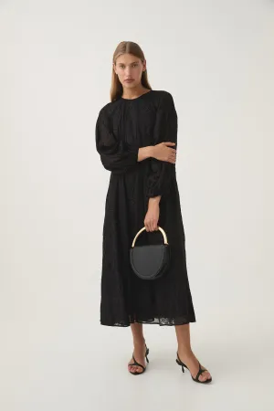 Soleil Blouson Lace Midi Dress