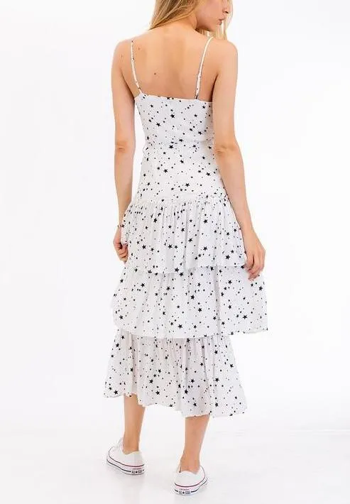 Star Ruffled Maxi Dress