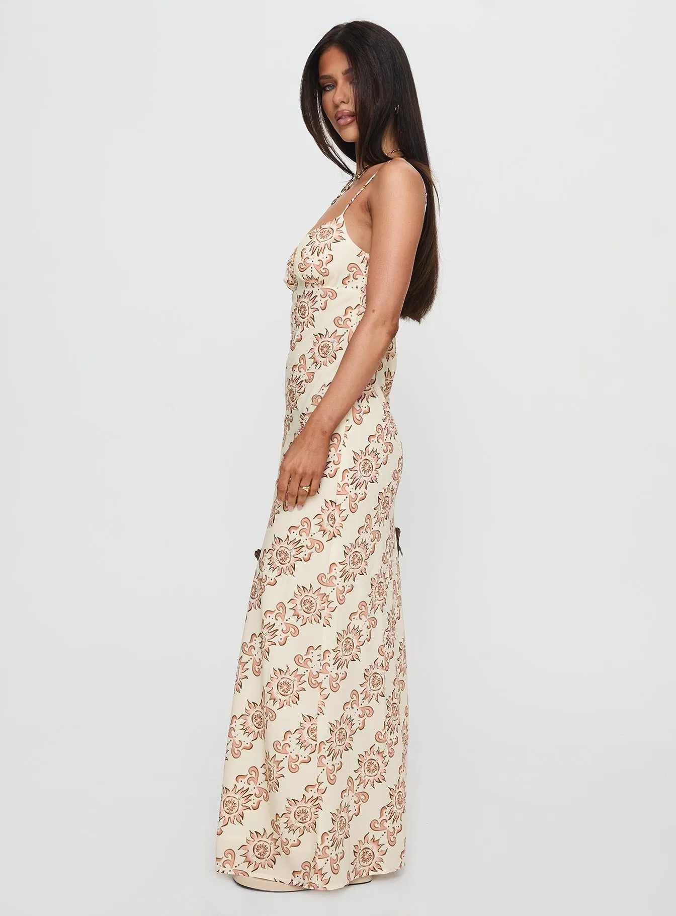 Sugar Plum Maxi Dress Beige