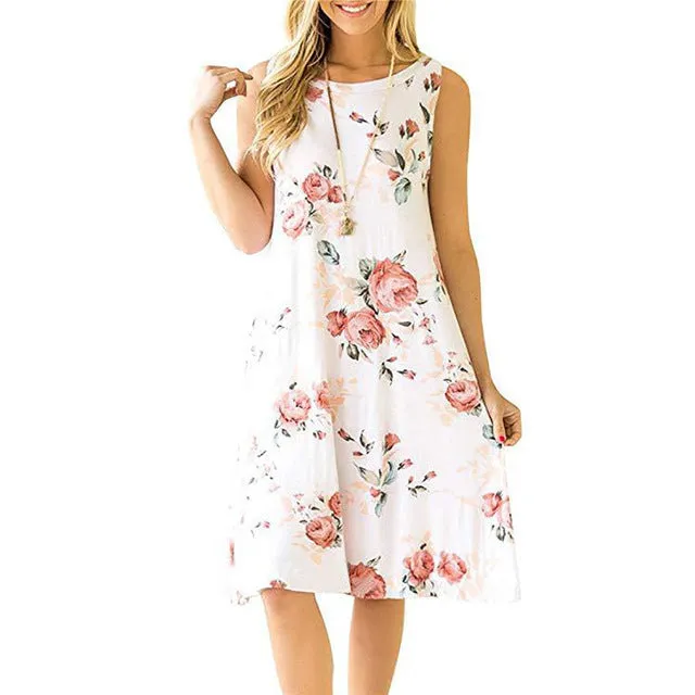 summer long vest causal dress