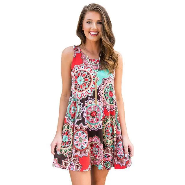 summer long vest causal dress