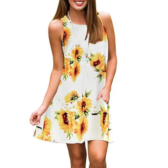 summer long vest causal dress