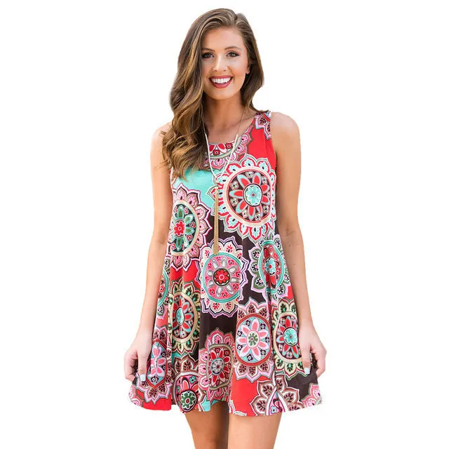 summer long vest causal dress