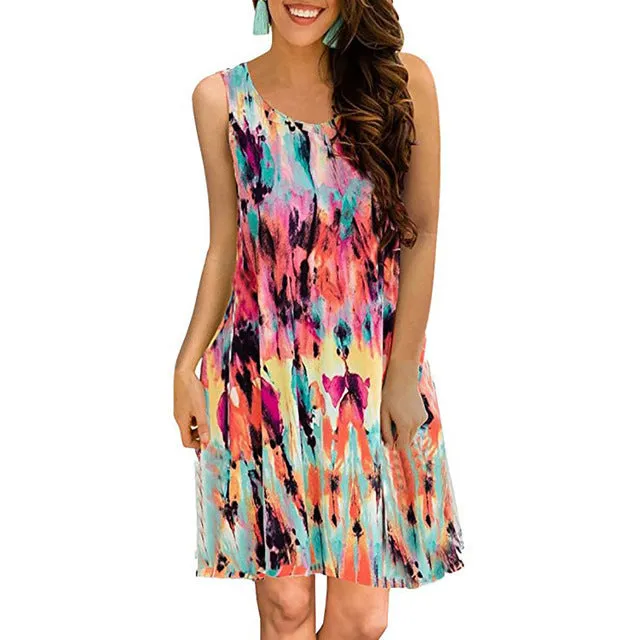 summer long vest causal dress