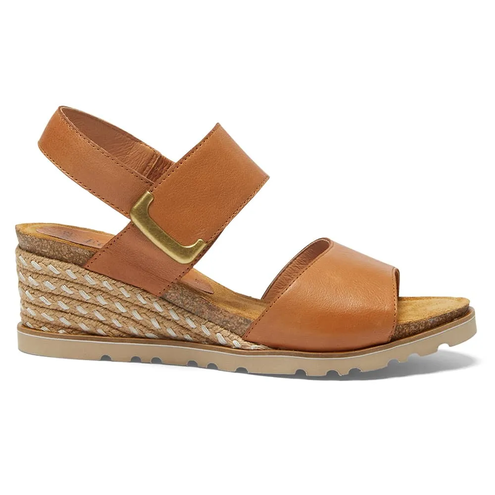 Terrace Espadrille in Tan Leather