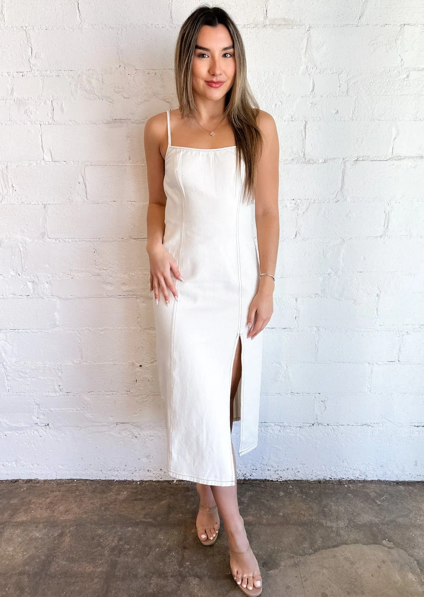 Twill Midi Dress