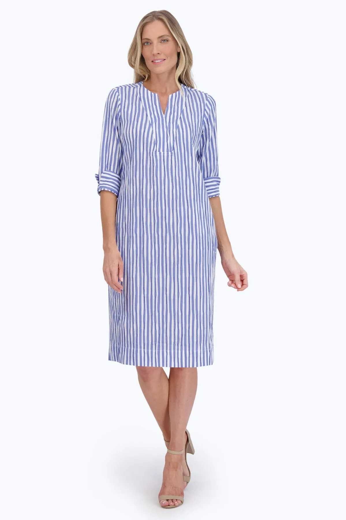 Vena Crinkle Stripe Dress