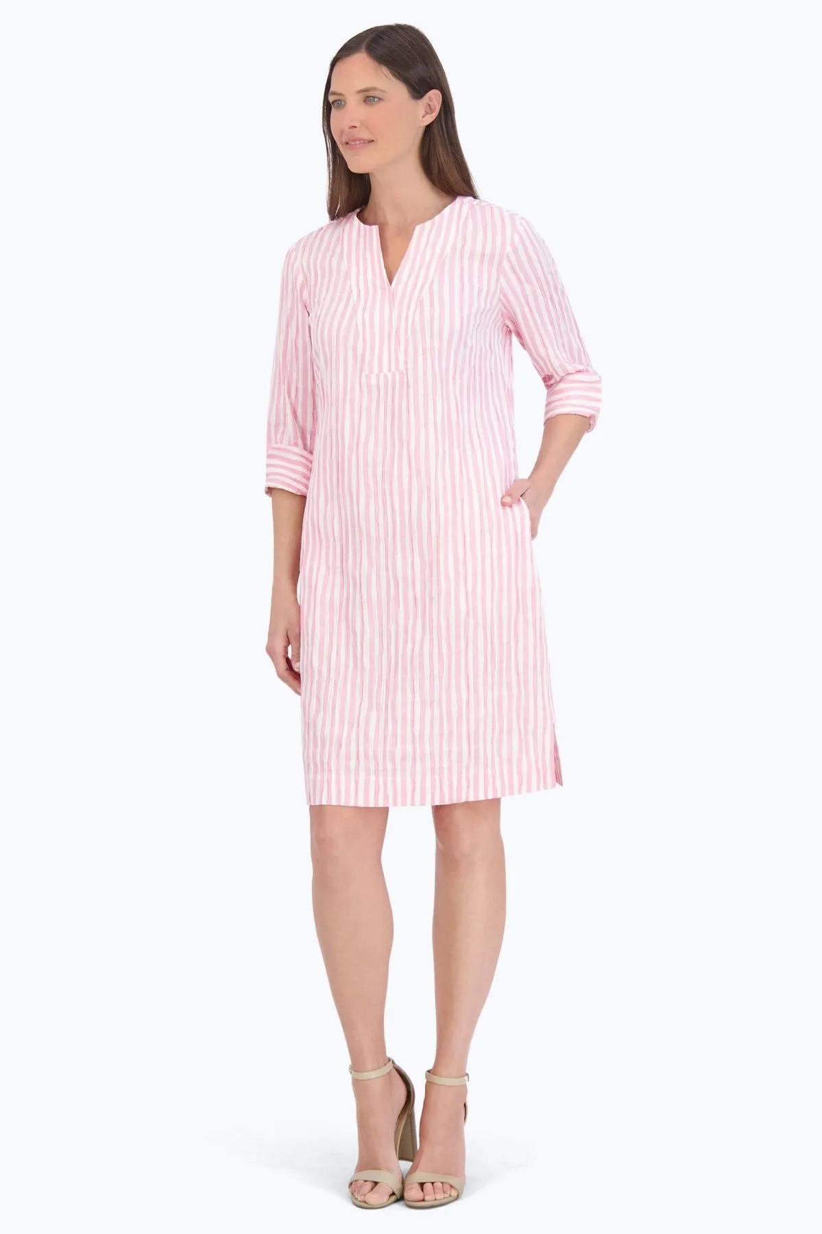 Vena Crinkle Stripe Dress