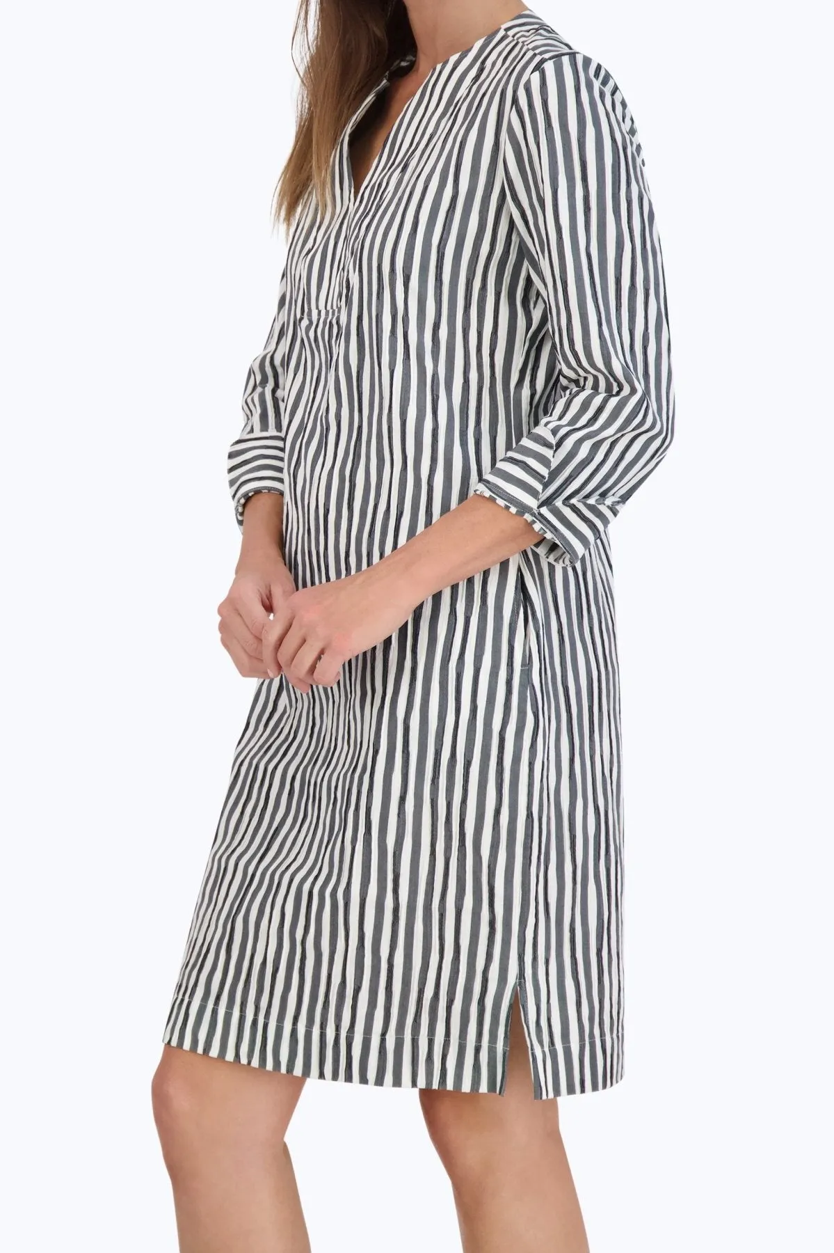 Vena Crinkle Stripe Dress