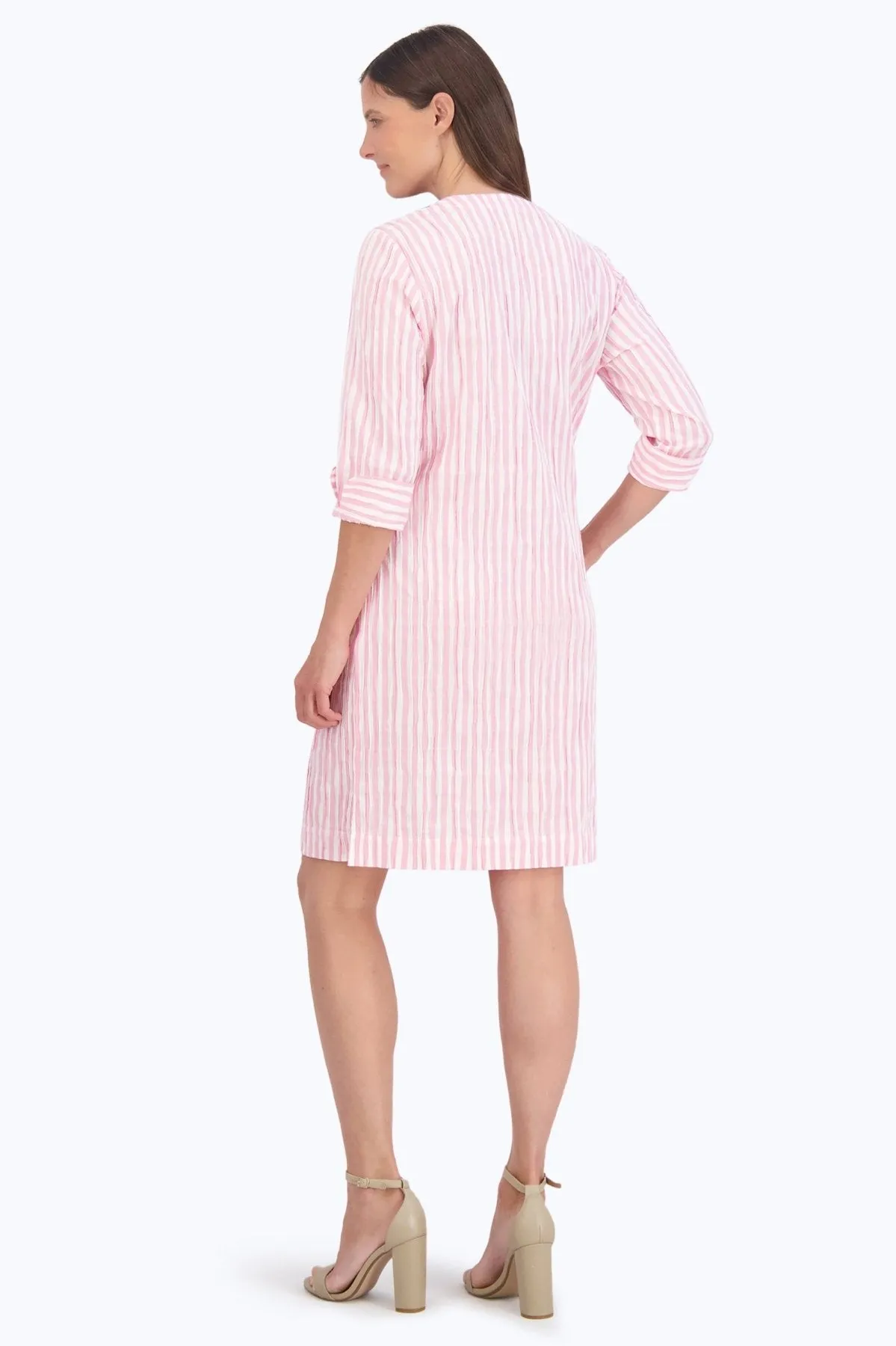 Vena Crinkle Stripe Dress