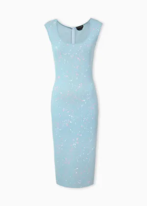 Zoe - Artistic Pastel Paint Splatter Dress